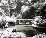 雪の眼鏡橋