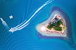 ハート形の小島鏡島